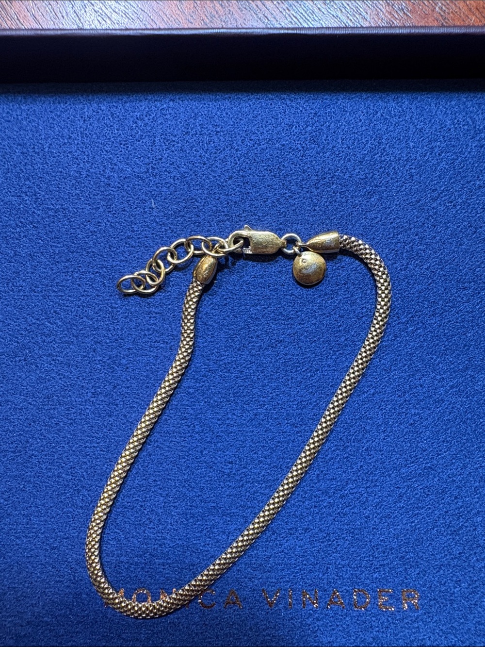 MONICA VINADER Gold Mesh Chain Bracelet - Picture 4 of 5